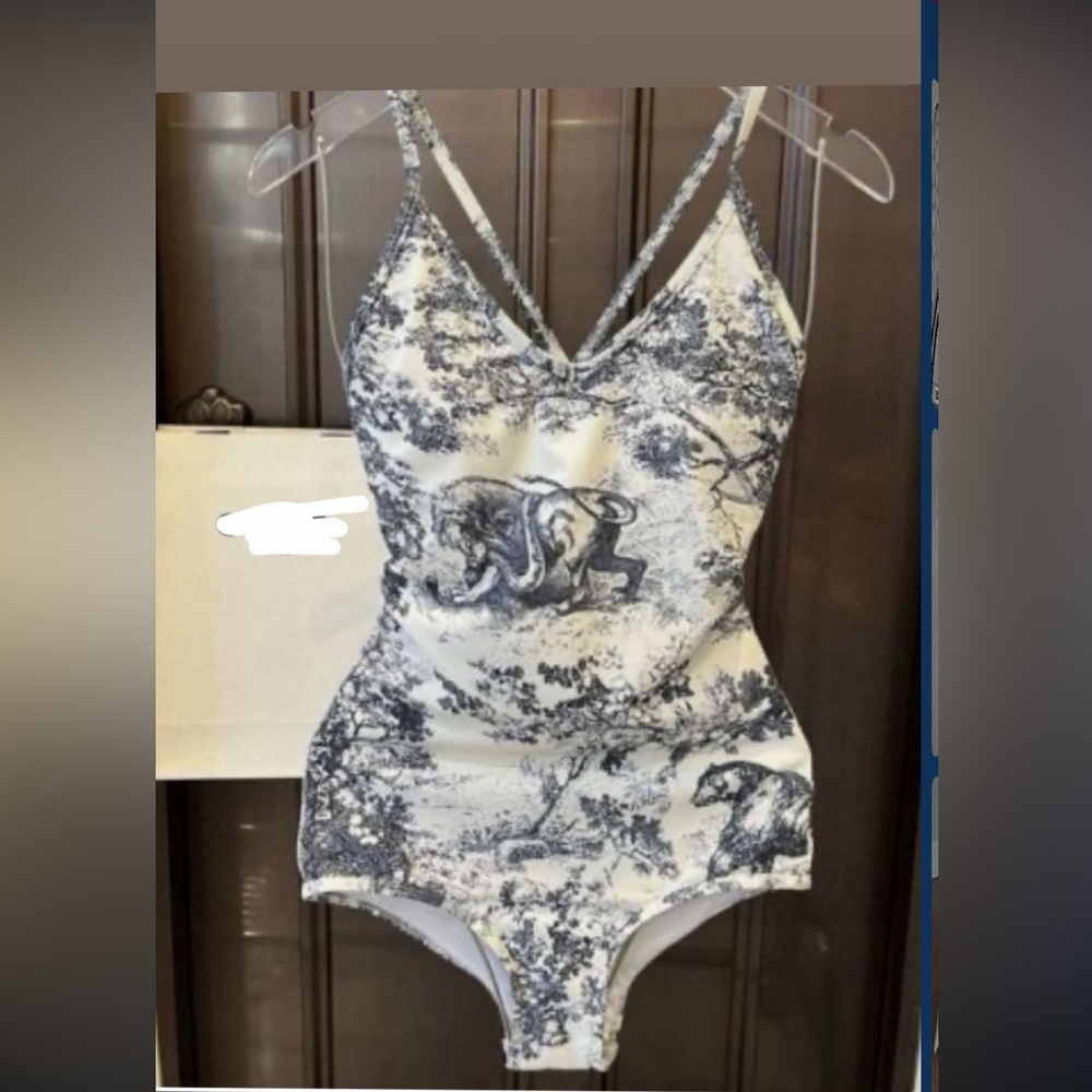 Dior Black and White One Piece Swimsuit
